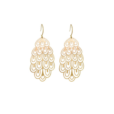 Gold peacock filigree